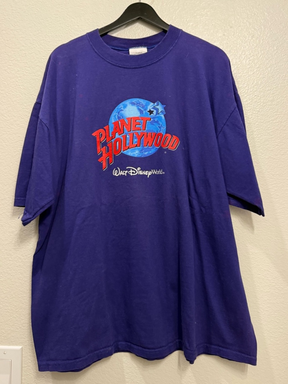90s Walt Disney World Planet Hollywood Purple Graphic Tshirt XL 25x30